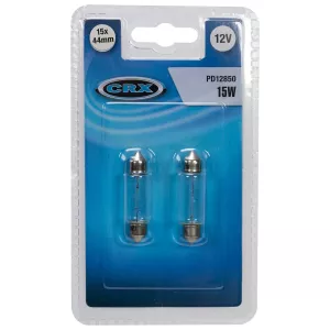 Glödlampa Sv8.5 44Mm 15W 12V 2St