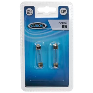 Glödlampa Sv8.5 44Mm 10W 12V 2St