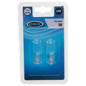 Glödlampa T10 W3W 24V Glas 2St