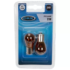 Glödlampa Bau15S Py21W 24V Gul 2St