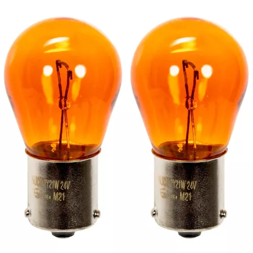 Glödlampa Bau15S Py21W 24V Gul 2St