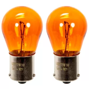 Glödlampa Bau15S Py21W 24V Gul 2St