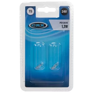 Glödlampa T5 1,2W 24V Glas 2St