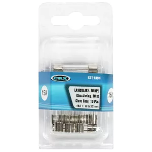 Säkring Glas 15A 6,3X32 10St