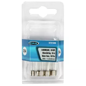 Säkring Glas 25A 6,3X32 10St
