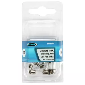 Säkring Glas 10A 5,0X20 10St F2A