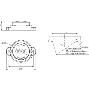 Backljus Led 60Mm Skruvmontering