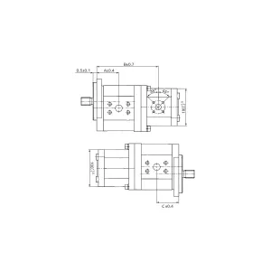 Hydraulpump 28+19 Valtra 36186210