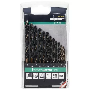 Borrsats 13 Delar 2-8Mm Hss Sprint Master