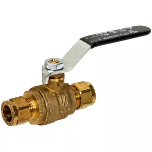 Kulventil 12-12 Klämringskopplings Mässing