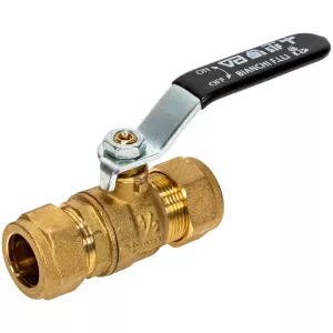 Kulventil 18-18 Klämringskopplings Mässing