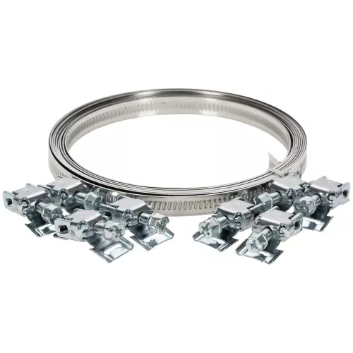 Slangklämmaroll 9,0X0,6Mm 3M + Slangklämmalås 8St