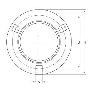 Rund Flänslagerhus För Y-Lager 80X10X148 Skf