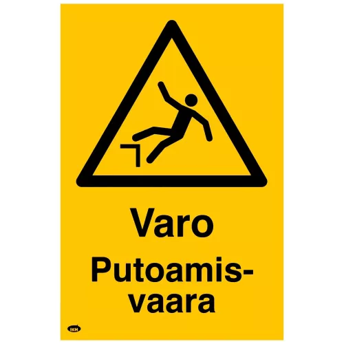Skylt Putoamisvaara 350X500, Plast