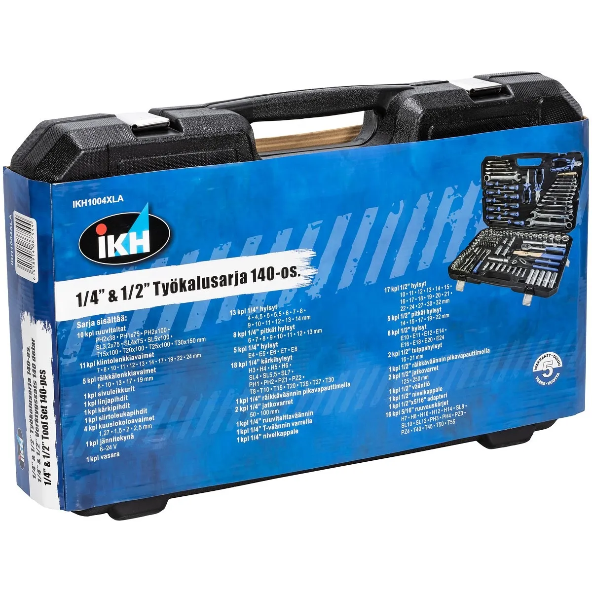 Verktygssats 1/4" Och 1/2" 141 Delar