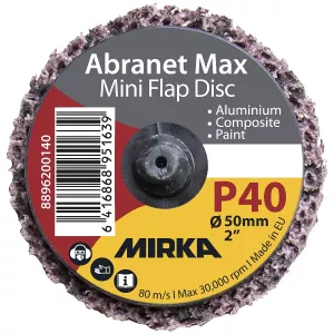 Abranet Max Mini Lamellskiva P40 50Mm Med Snabbfäs