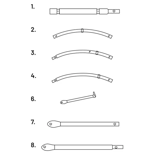 Rörstomme 10 Delar (Xk6263,Xk6264, 1-4, 6-8)