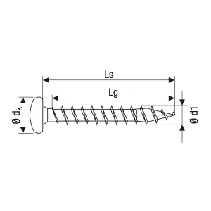 Träskruv Kullrigt 4,0X35Mm 200St Tx20 A2