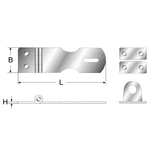 Ledhasp 125X40 A2 1St