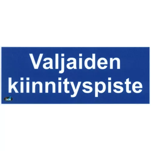 Skylt Valjaiden Kiinnityspiste 80 X 200 Plast