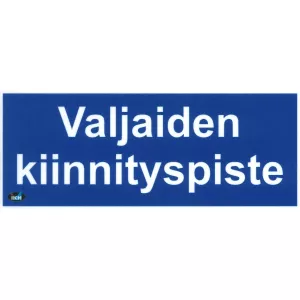 Skylt Valjaiden Kiinnityspiste 80 X 200 Plast