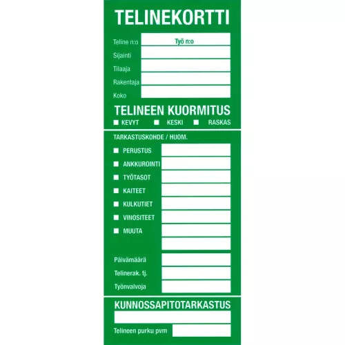 Byggställning Kort
