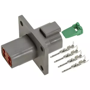 4-Pol Deutsch Kontakt Med Fläns