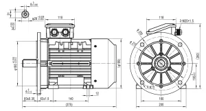 Elmotor 400V 3Kw 28X60Mm B35 2910rpm
