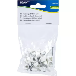 Spikklammer 8-12Mm Vit 25 St