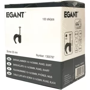 Skruvklammer 10-14Mm Svart 100 St