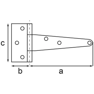 T-Gångjärn 100 Zn 10St