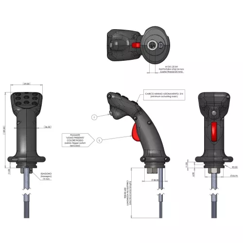 Handtak För Joystick 6 Mikrobrytare