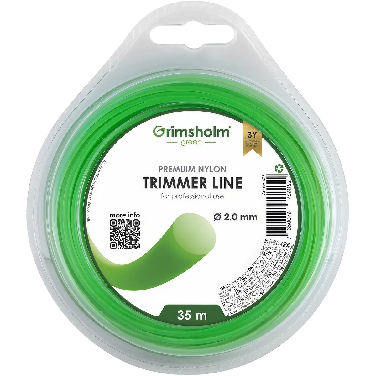 Trimmertråd 2,0Mm 35M Rund