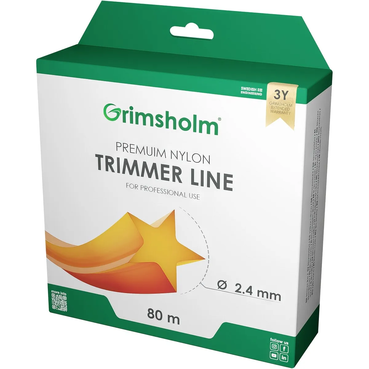 Trimmer Tråd 2,4Mm 80M Stjärna