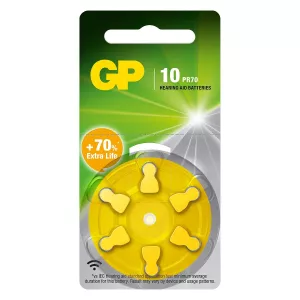 Hörapparatsbatterier Za10/Pr70 6St