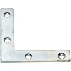 Vinkelbeslag Platt 50X50X10 Mm 4St Förzinkad