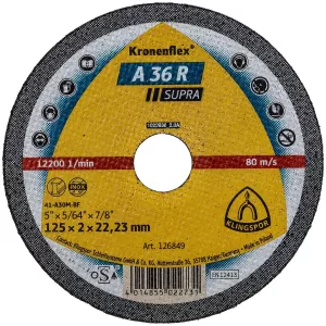 Kapskiva 125X2,0X22,23 A36R