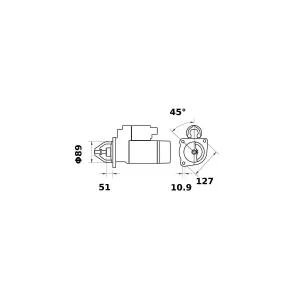 Startmotor Mahle Cih 12V 3,2Kw