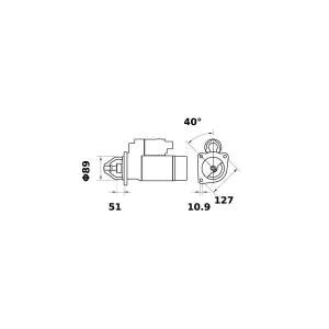 Startmotor Mahle Zetor 12V 3,0Kw