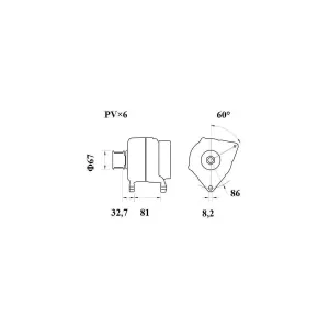 Växelströmsgenerator Mahle 100A 12V Nh
