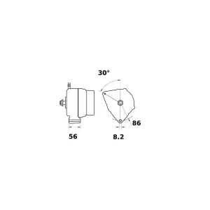 Växelströmsgenerator Mahle 95A 12V Valtra