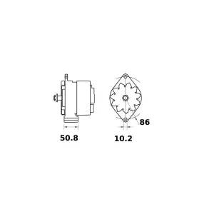 Växelströmsgenerator Mahle 95A 12V Case