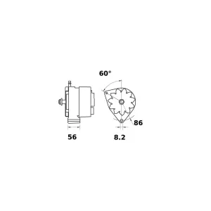 Växelströmsgenerator Mahle 95A 12V Deutz