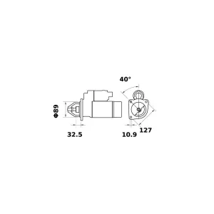 Startmotor Mahle Mf Case 12V 4,2Kw