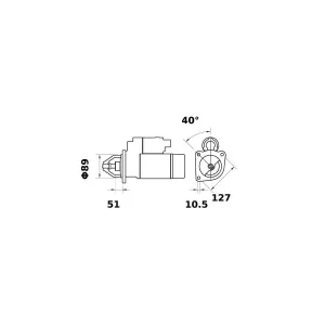 Startmotor Mahle Volvo 12V 3,0Kw
