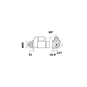 Startmotor Mahle Jd 12V 4,0Kw