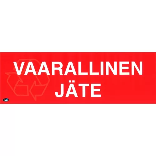 Skylt Farlig Avfall 300X100 Plast