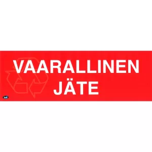 Skylt Farlig Avfall 300X100 Plast