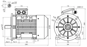 Elmotor 400V 4Kw 28X60Mm B35 1500rpm