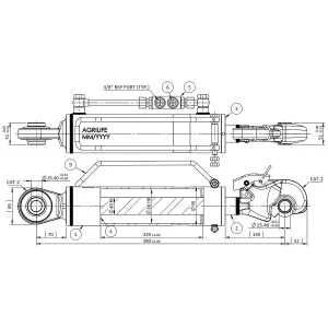 Hydraulisk Toppstag 80/40/239 Kat2-Kat2 Hake